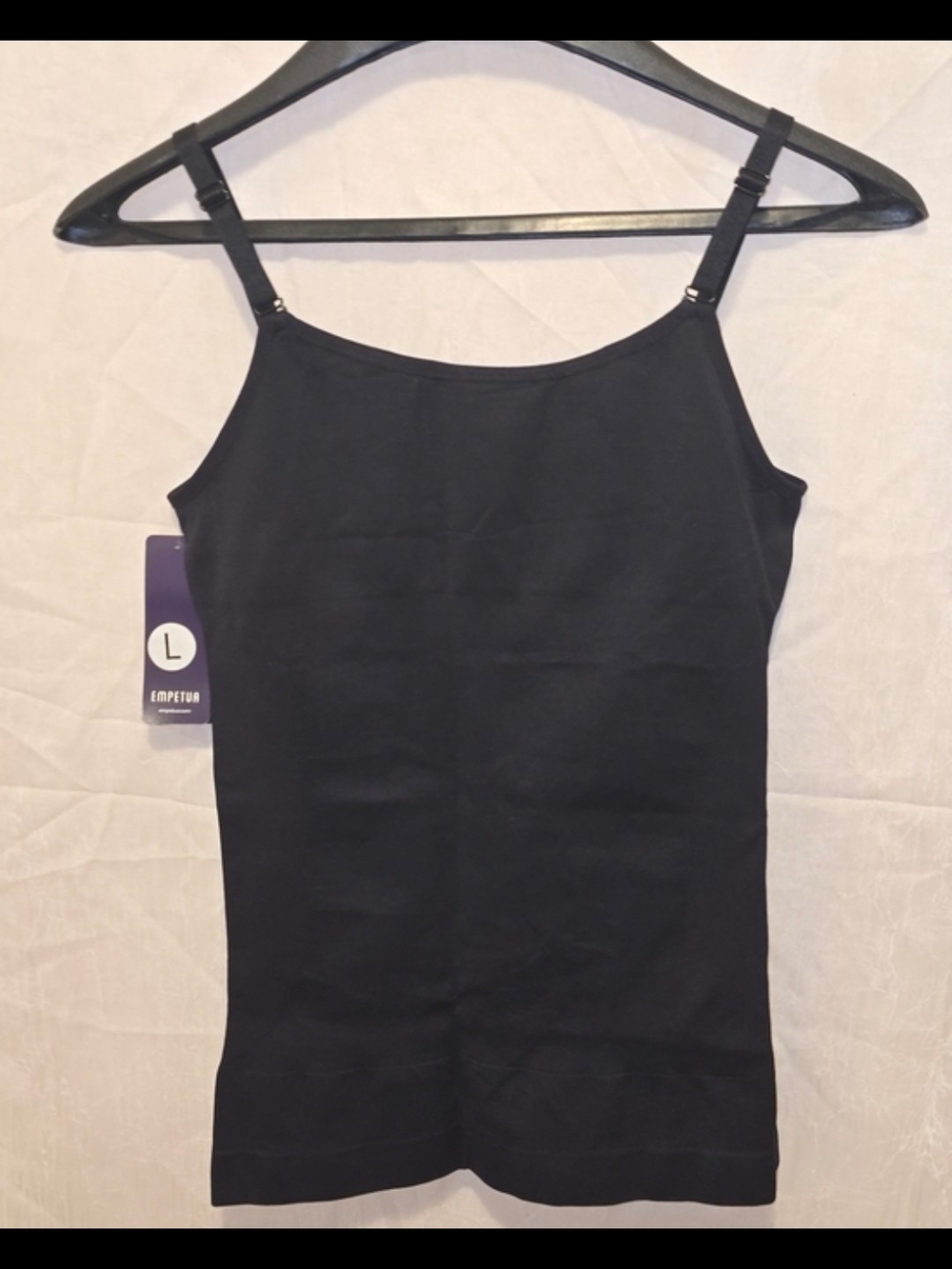 Shapermint Empetua Black Adjustable-Strap Tank